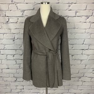 Luisa Cerano Wool Cashmere Pea Coat Grey /…